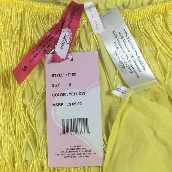 💛CRISTINA LOVE💛 YELLOW STRAPLESS DRESS - Picture 8 of 8